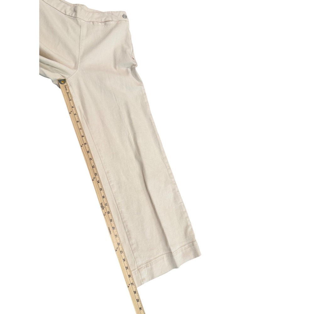 Pilcro Anthropologie Skipper twill  High-Rise Crop Wide Leg Jeans Cream 28 29 - Picture 10 of 16